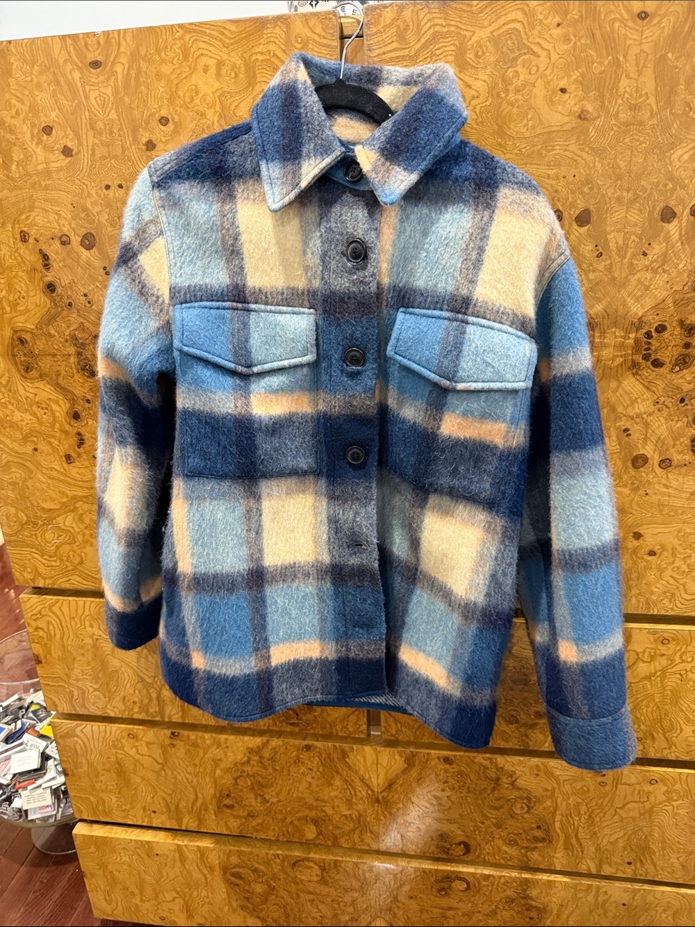 Faherty Blue and Cream Plaid jacket